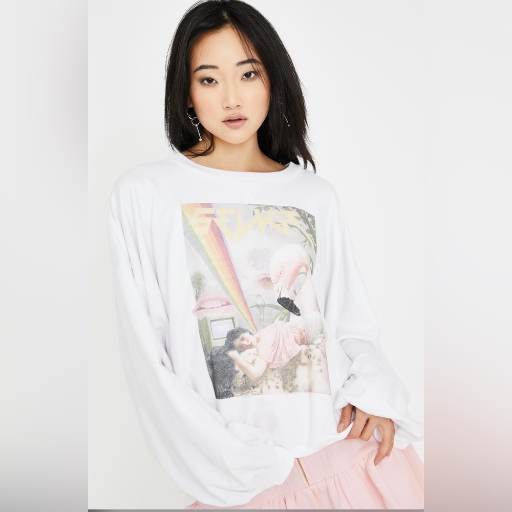✨Coming!✨ SELKIE White Crewneck Dream Sweater Size Large